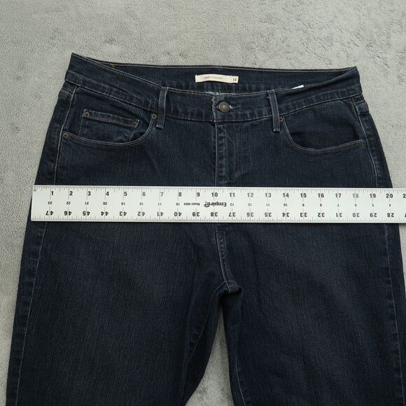Levi's 505 Jeans Womens Size 14 Blue High-Rise Straight Denim 31" Inseam Stretch - Picture 8 of 16